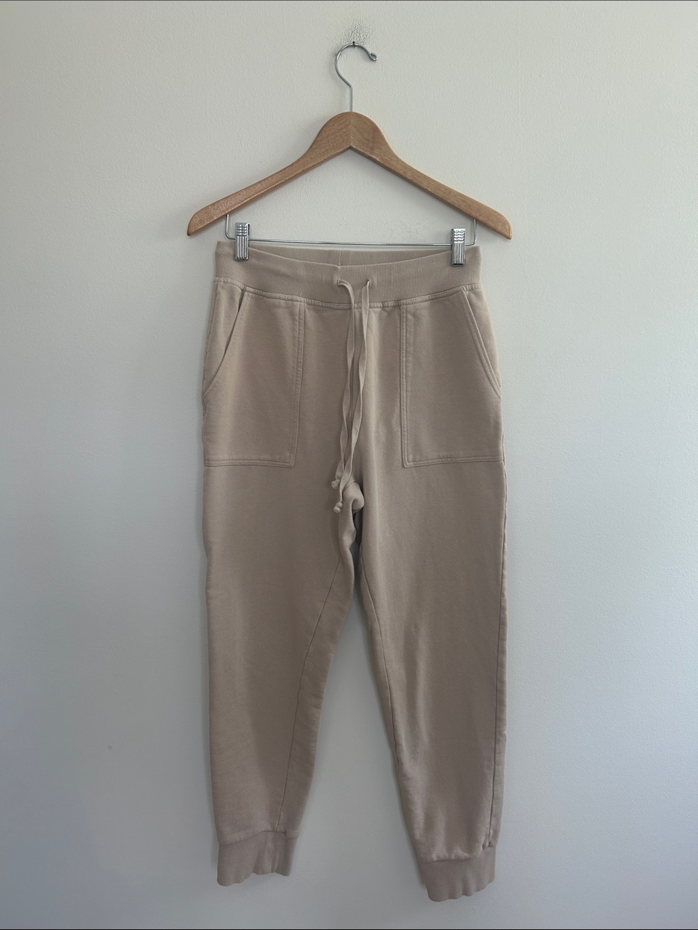 ABLE Women’s 100% Cotton Joggers Neutral Beige Size Small